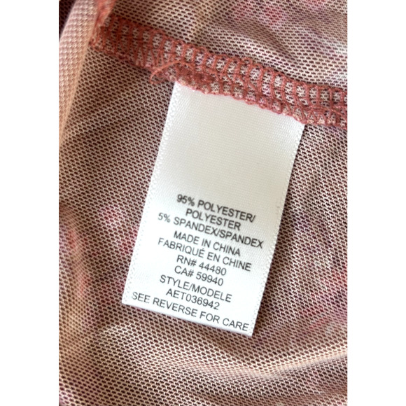 AFRM Los Angeles Zoe Floral Print Sheer Mockneck Mesh Top Romantic Boho Size L - Picture 4 of 7